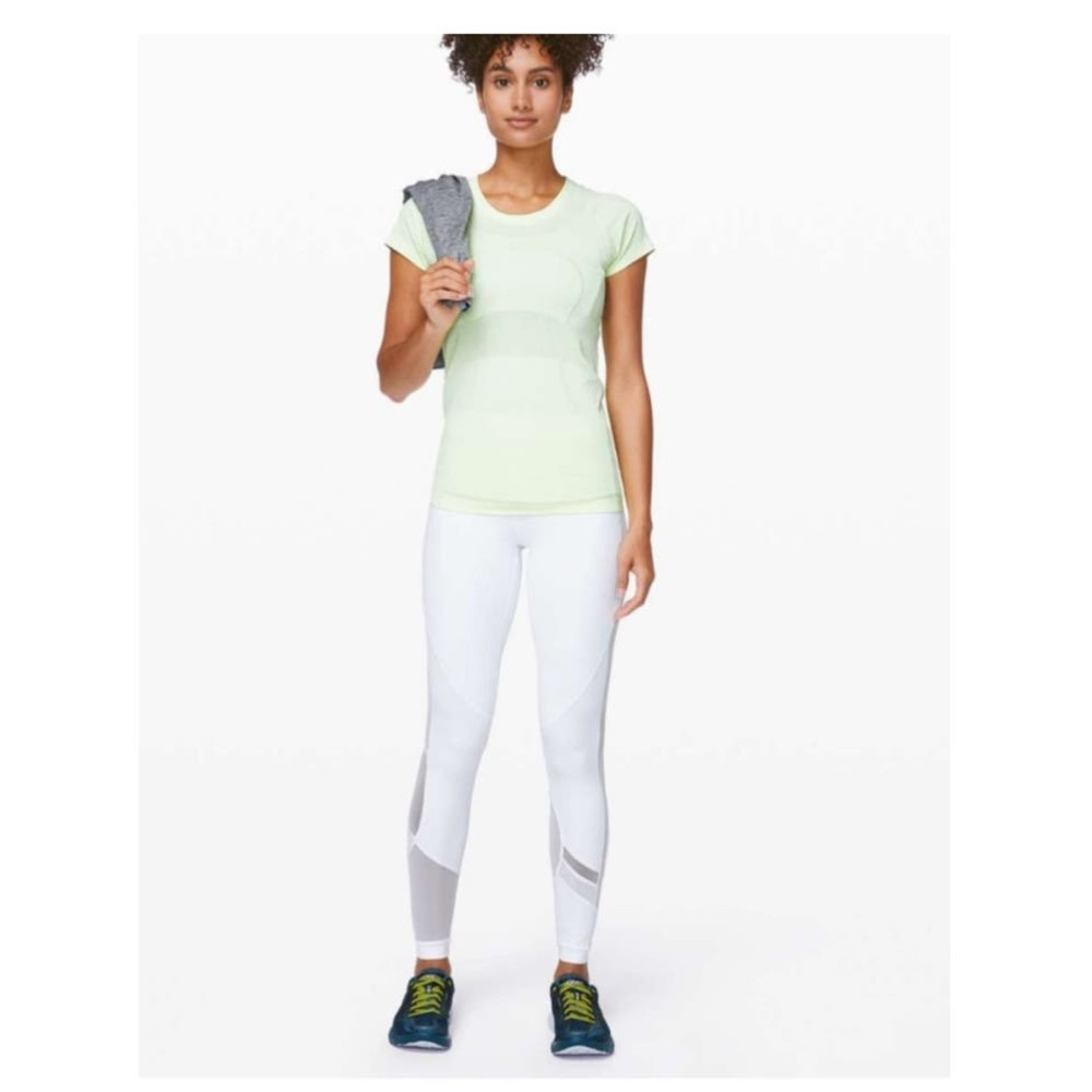 Lululemon clear the court white mesh leggings
